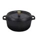 Steelite AP280011G Casserole Dish With Gold Knob, 7‑Quart (14" x 11.5" x 7.25") Black, Lid - 2/Case 1 image