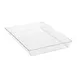 Steelite DFBKL1204TG Basket Liner, Clear PETG Plastic, Rectangular 12" x 12" x 1-3/4", 1 Dozen 1 image