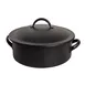 Steelite DW02CWG8BK 2‑Qt Chafer, 11.5"W x 9.5"D x 5.75"H, 18/10 Steel Black, Cover, Induction Ready 1 image