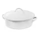 Steelite DW02CWG8WT - 2 Qt Chafing Dish, 11.5"W x 9.5"D x 5.75"H, White 18/10 Steel, Cover, Induction 1 image