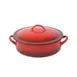 Steelite DW04CWG8RD2 4-Qt Chafer, 14.25"W x 12"D x 6.75"H, 18/10 Stainless Red, Induction Ready 1 image