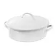 Steelite DW04CWG8WT Round Chafer, 4‑Quart White, 14.25"W x 12"D x 6.75"H, Cover, Induction‑Ready 1 image