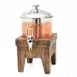 Steelite DW04JLWDAG Uninsulated Beverage Dispenser, 4‑Quart Gray Juicer, Wood Base, Poly Bowl 1 image