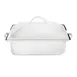Steelite DW04QCWG8WT 4qt Chafing Dish Rectangular 15.5"W×11"D×8"H 18/10 White Lift‑Off Induction Ready 1 image