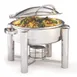 Steelite DW04WHSS 4-Qt Chafer, 15"W x 15.25"D x 11"H, 18/10 Stainless, Hinged Cover, Induction Ready 1 image