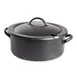 Steelite DW05CWG8BK Soup Chafing Dish, 5‑Quart Marmite, 12.5" W x 5.5" H, 18/10 Black, Induction 1 image