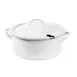 Steelite DW05CWG8WT Soup Chafer Marmite, 5 Qt, 12.5" W x 12.5" D x 5.5" H 18/10 Steel White Lift‑Off 1 image