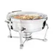 Steelite DW06DH7SS 2‑Gal Chafing Dish, 18.5"W x 16.0"D x 12.0"H, 8 qt, Steel Cover, Induction‑Ready 1 image