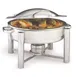 Steelite DW06WHSS 2-Gal Chafer, 8 qt, 18" W x 18.5" D x 12" H, Hinged Cover, Steel Induction-Ready 1 image