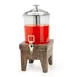 Steelite DW07JLWDAG Uninsulated Beverage Dispenser 2‑Gal Gray Juicer, 11"×11"×21" Wood Base, Bowl 1 image