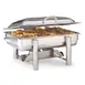 Steelite DW08QWHSS 8 Qt Canned Chafer Stainless Hinged Cover Induction 24.25"W x 14.75"D x 12"H 1 image