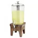 Steelite DW12JLWDAG Beverage Dispenser, 3-Gallon Gray Poly Vessel, Wood Base, 2-3 Gal Capacity 1 image