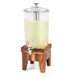 Steelite DW12JLWDT - 3‑Gal Beverage Dispenser, Poly, Wood Base, Brown, DW Haber Fusion Buffet 1 image