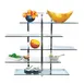 Steelite DWPSTAND5TIER1 - 5-Tier Metal Display Stand, 36.0"W x 11.0"D, Silver Finish 1 image