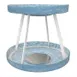 Steelite GS196707 Tall Seafood Tower Set with 2 Drains, 14.25" x 10.25" H, Studio Crackle Blue 1 image