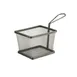 Steelite GWSVB1210BK Rect Fry Basket 8.125" x 3.875" x 5.0" Black Stainless Steel Safe - 6/Case 1 image