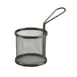 Steelite GWSVBR09BK - Round Stainless Steel Fry Basket, 6.75" x 3.625" x 5.625", Black - 6/Case 1 image
