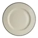Steelite HL2051743 - 9" Round China Plate, White Homer Ivory Black Line, Rolled Edge - 1 Dozen 1 image