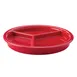 Steelite HL31901326 - 9-1/16" 3‑Compartment China Plate, Scarlet Homer Pattern, 1‑1/8" - 1 Dozen 1 image