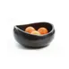 Steelite KMK1018EBP - 9½" x 5" Oval Resin Bowl, Black, Dishwasher Safe - 2/Case 1 image