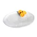 Steelite KMK2717SH - 24" x 14" x 1-1/2" Wide Oval Plastic Platter, White Resin, Dishwasher Safe 1 image