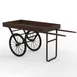 Steelite MGCCNT04DSXX Mogogo Cantine Serving Cart Dark Finish with Black Wheels 1 image