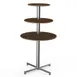 Steelite MGCPPR01WSXX - 3‑Tier Round Display Stand, 30" Dia. x 55" H, Stainless Steel Base, Core Top 1 image