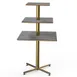 Steelite MGCPPS01GBXX - 3‑Tier Display Stand, 30" x 30" x 55" H, Top, Steel Base, Gold Finish 1 image