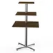 Steelite MGCPPS01WSXX - 3‑Tier Silver Sq Stand 30"×30"×55" Laminate Top, Steel Base, Knockdown 1 image