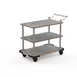 Steelite MGCRNX12GSXX 41.5x21x36 Buffet Serving Cart, Grey Slate Shelves, Stainless Steel Handle 1 image