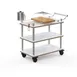 Steelite Serving Cart, 41.5'H, Stainless Steel, MGCRNX17CSXX, Buffet Cart with Shelves and Casters 1 image