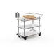 Steelite Serving Cart with Marble Top and Stainless Steel Frame, 41 inches Wide x 18 inches Deep 1 image
