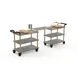 Steelite MGCRNX24GBXX Mogogo Roll'n Mini Brunch Time Station, Grey Slate Shelves, Brushed Brass Finish, Leather Handle 1 image
