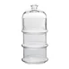 Steelite P96815 - 3-Bowl Dome Set, 17 oz, 4.5" x 10.5", 9"-12" Clear Glass Stand, 3-4 Tiers - 6/Case 1 image
