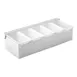 Steelite UF91103 - Condiment Holder, 5 Compartments, 14.625" x 3.75" H, Stainless Steel Silver 1 image