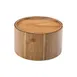 Steelite UJMP829 Punch Barrel Drink Dispenser Stand, 8 1/2" x 4 3/4" Round Wood Bowl, Brown Finish 1 image