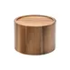 Steelite UJMP831 Punch Barrel Drink Stand, 6 3/4" x 4 3/4" Wood Bowl, Brown Utopia Nantucket 1 image