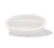 Steelite WL53316D Chafer Insert, 15 3/4" x 2 1/2" Round Porcelain Pan, 7 Qt Divided - 6/Case 1 image