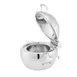 Steelite WLWI11UGT Soup Chafing Dish, 11.5 Qt Steel, Hinged Glass Lid, Bucket & Spoon Holder 1 image