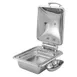 Steelite WLWI35UMT - 4 Qt Rectangular Chafing Dish, Hinged Lid, Stainless Steel Induction-Ready 1 image