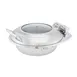 Steelite WLWI4UGT - 4 Qt Round Chafer Body with Hinged Glass Lid, Steel Food Pan & Spoon Holder 1 image