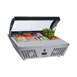 Marchia MTRS6 Refrigerated Countertop Pan Rail – 30"W x 24"D x 12.7"H, 2.4 cu.ft, 8‑pan 1/6 size (6" deep), cooling, glass, guard, 110V, R290, certified 1 image