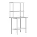 Flash Furniture NH-WT-2436-OSH-GG 36" Open Base Work Table with Undershelf & Double Overshelves 1 image