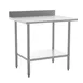 Flash Furniture NH-WT-3036-GG-B4-GG 36" Open Base Work Table with Undershelf, 4" Backsplash / 18 G 1 image