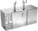 Beverage Air DDN68HC-S Draft Cooler, 68"W x 26"D x 49"H, 3‑4 Keg Capacity, Dual Faucets, R290 1/3 HP 1 image