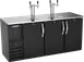 Beverage Air DDN72HC-B Draft Cooler, 72" W x 26" D x 49" H, Black 3‑Keg, 2 Columns, Refrigeration 1 image