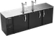 Beverage Air DDN94HC-B Beer Cooler, 94"W x 26-3/8"D x 49-5/16"H, 5Keg, Black, Dual Faucets, R290 1/3HP 1 image