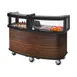 Cambro CVC75W16 Vending Cart, 75"W, Polyethylene, Dark Oak Wrap, NSF 1 image