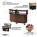 Cambro CVC75W16 Vending Cart, 75"W, Polyethylene, Dark Oak Wrap, NSF 2 image