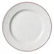 Steelite 1407X0101 11.25" Round Ceramic Plate, Maroon Band Vitrified, Oven Safe 530°F/275°C - 6/Case 1 image